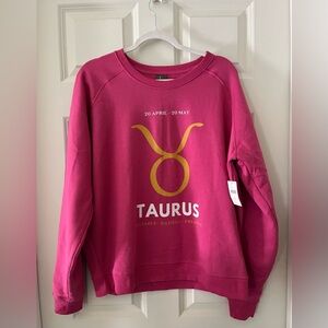 NWT Anthropologie The Zodiac Sweatshirt by Catherine O'Sullivan Crewneck Taurus